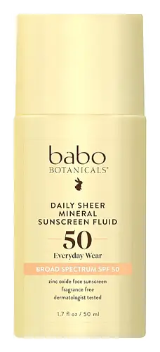 babo botanicals Daily Sheer Mineral Sunscreen Fluid SPF 50