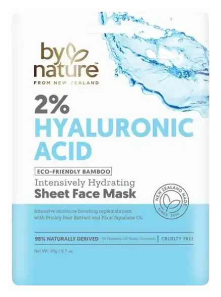 By Nature 2% Hyaluronic Acid Intensively Hydrating Sheet Face Mask