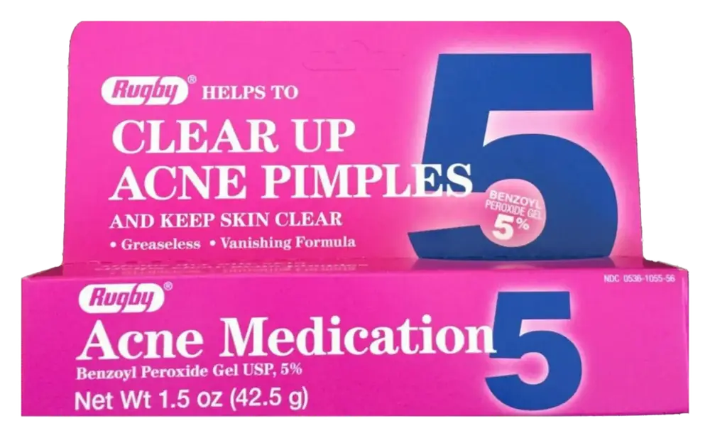 Rugby Laboratories Acne Medication Benzoyl Peroxide 5%