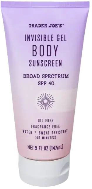 Trader Joe's Invisible Gel Body Sunscreen SPF 40