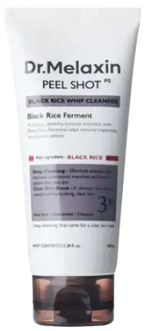Dr.Melaxin Peel Shot Black Rice Whip Cleanser