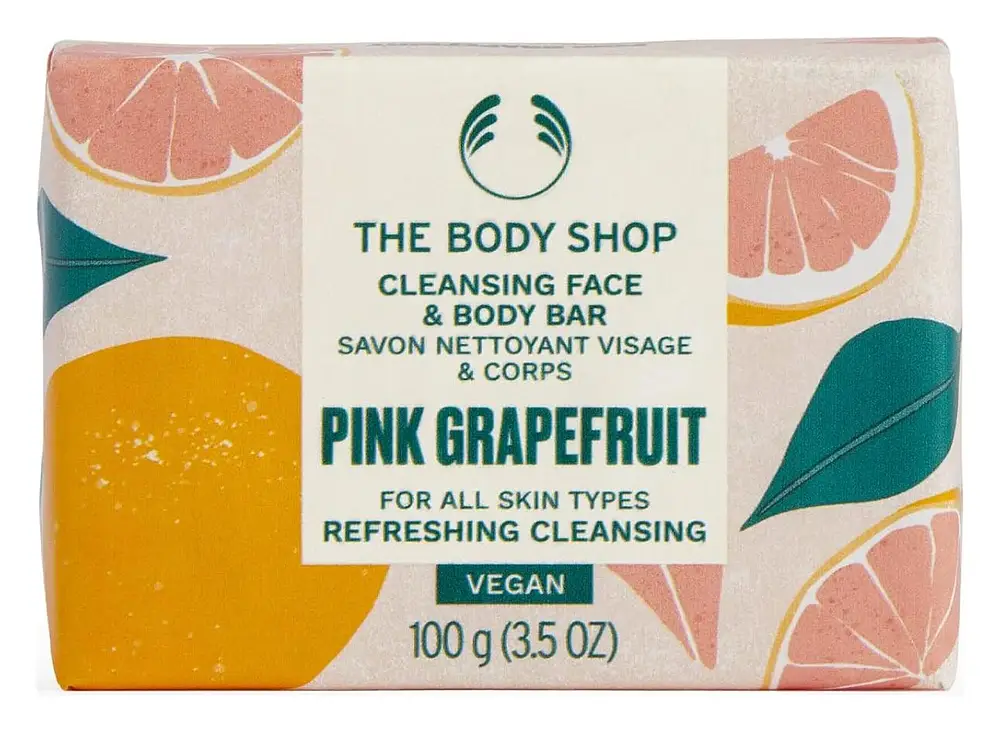 The Body Shop Cleansing Face & Body Bar Pink Grapefruit