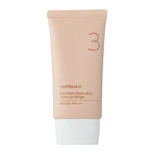 Numbuzin No.3 Porcelain Base-Skip Tone Up  SPF 50+ Beige