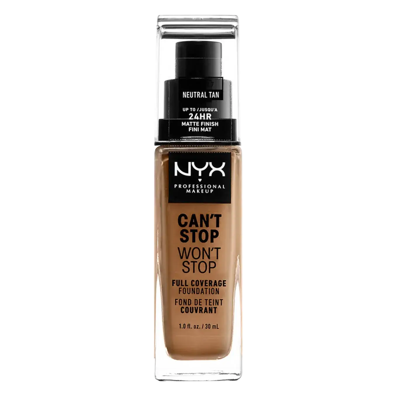 NYX Cosmetics Can't Stop Won't Stop Full Coverage Foundation 12.7 Neutral Tan