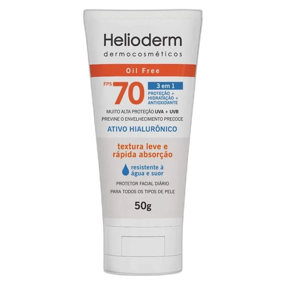 Hertz Farmacêutica Oil Free Protetor Facial Diário SPF 70 Colorless