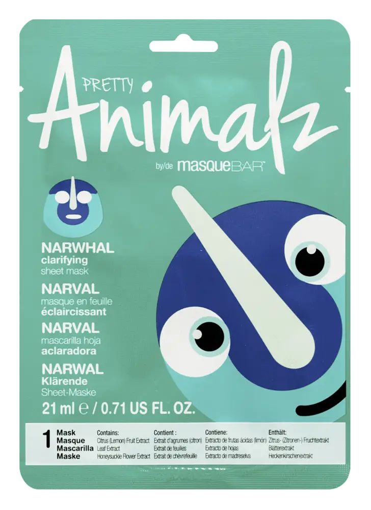Masque Bar Hydrating Pretty Animalz Narwhal Mask