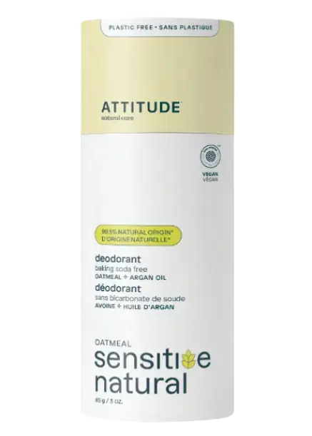 ATTITUDE Sensitive Natural Baking Soda-Free Deodorant Argan Oil