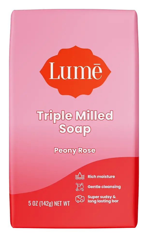 Lume Triple Milled Soap Bar Peony Rose