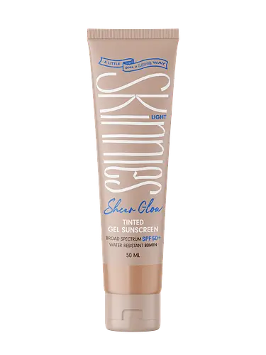 Skinnies Sheer Glow Tinted Gel Sunscreen SPF 50+ Light