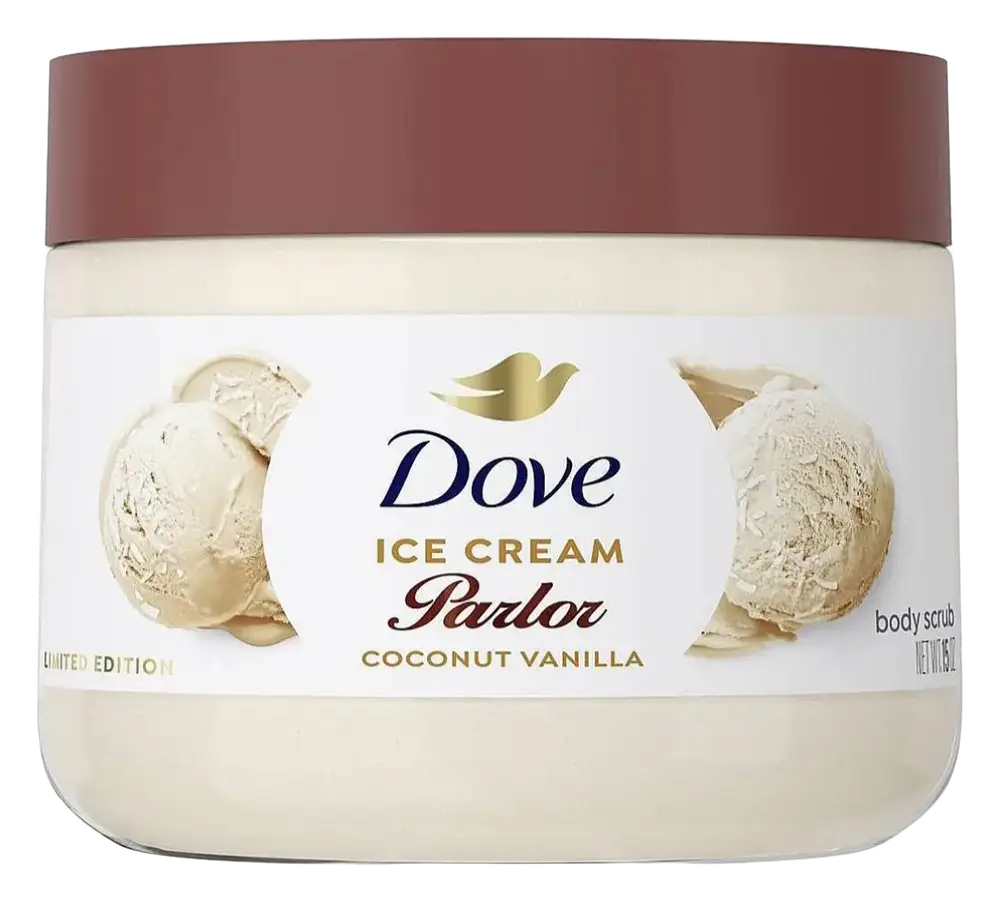 Dove Ice Cream Parlor Body Scrub Coconut Vanilla
