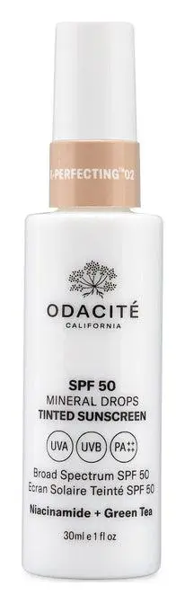 Odacité California SPF 50 Tinted Mineral Drops 02 Light Medium