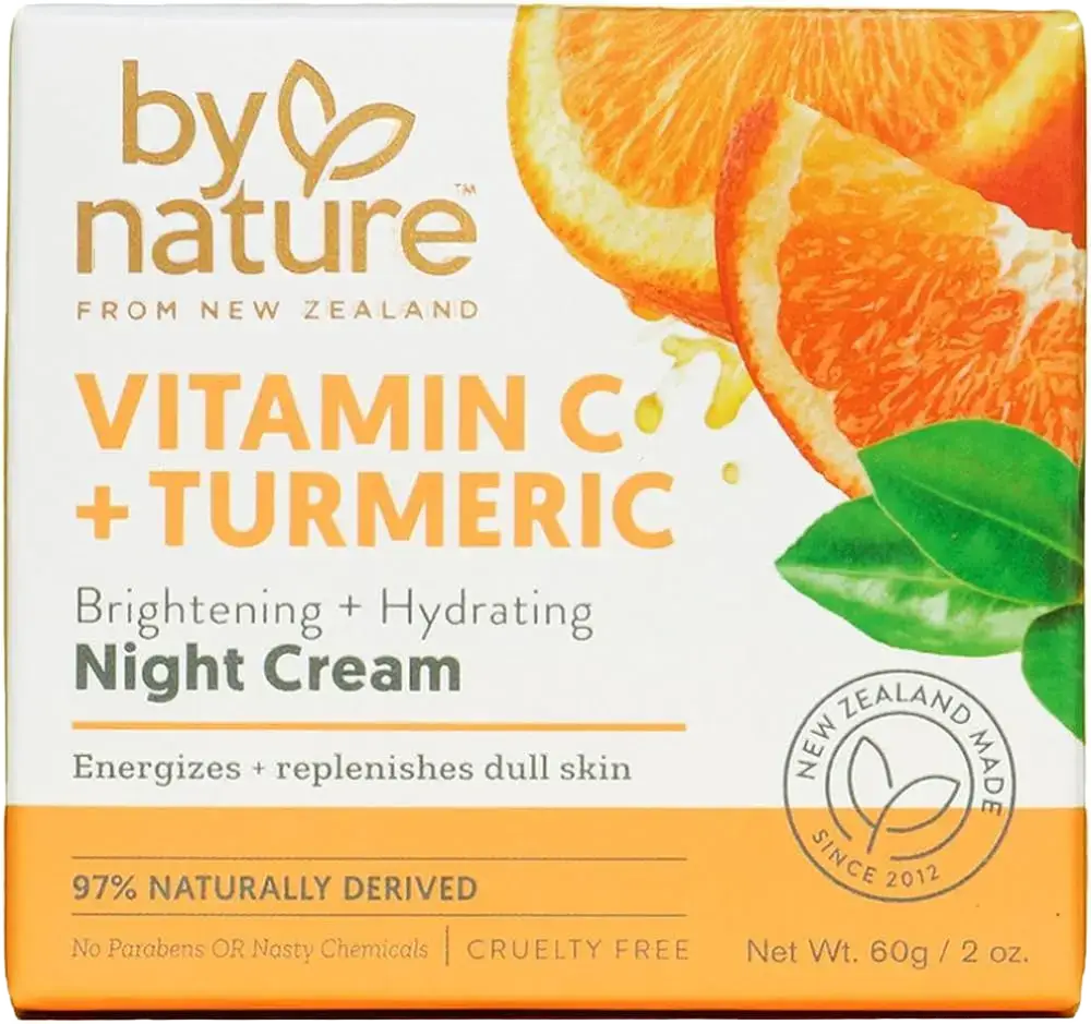 By Nature Brightening Night Cream with Vitamin C + Turmeric