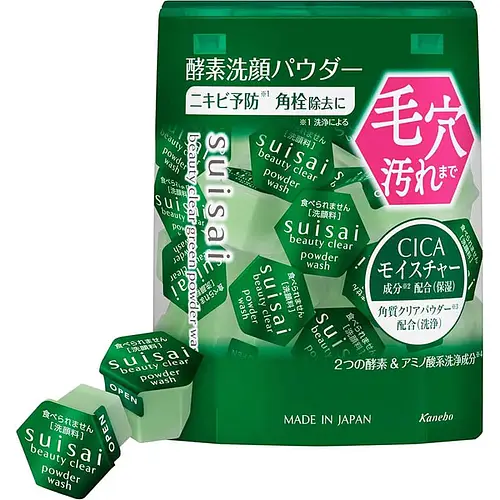 Kanebo Suisai Beauty Clear Green CICA Enzyme Cleansing Powder Wash