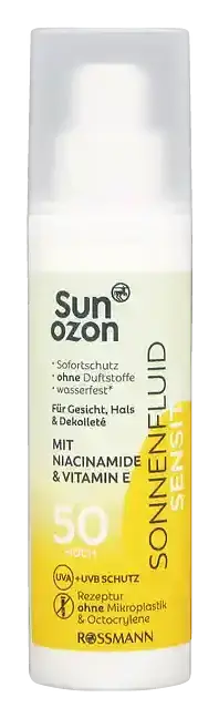Sunozon Sonnenfluid Sensitiv SPF 50 With Niacinamide And Vitamin E