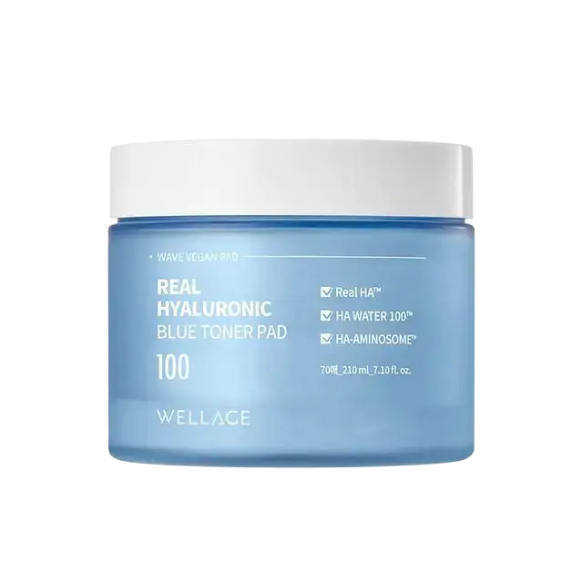 Wellage Real Hyaluronic Blue 100 Toner Pad