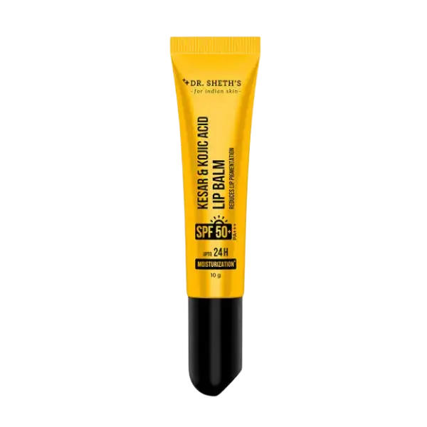 Dr. Sheth's Kesar & Kojic Acid Lip Balm SPF 50+