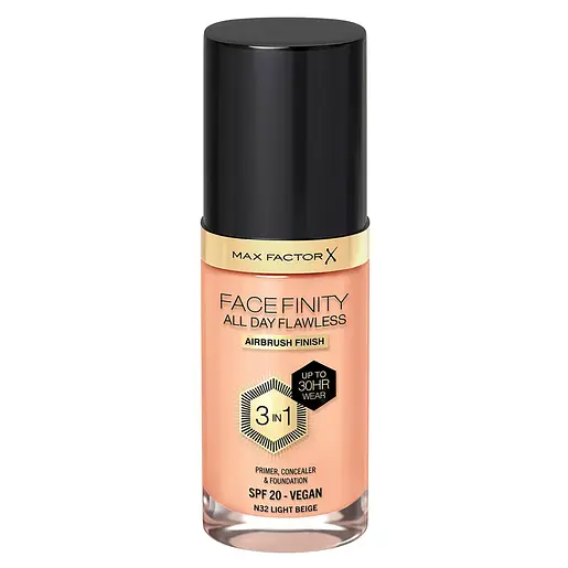 Max Factor X Facefinity All Day Flawless 3 In 1 Foundation SPF 20 32 Light Beige