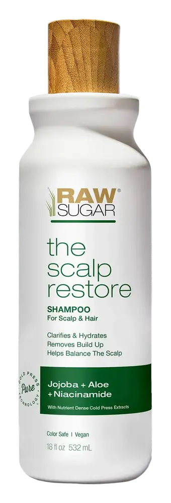 Raw Sugar The Scalp Restore Shampoo With Jojoba + Aloe + Niacinamide