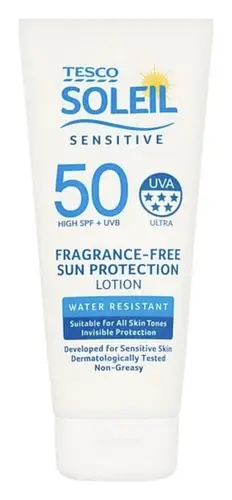 Tesco Soleil Sensitive Fragrance-Free Sun Lotion SPF 50