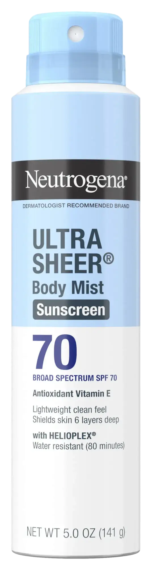Neutrogena Ultra Sheer Body Mist Sunscreen Spray SPF 70