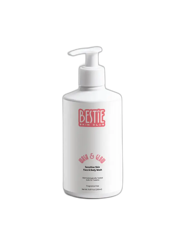 Bestie Skin Club Wash & Glow Sensitive Skin Face & Body Cleanser