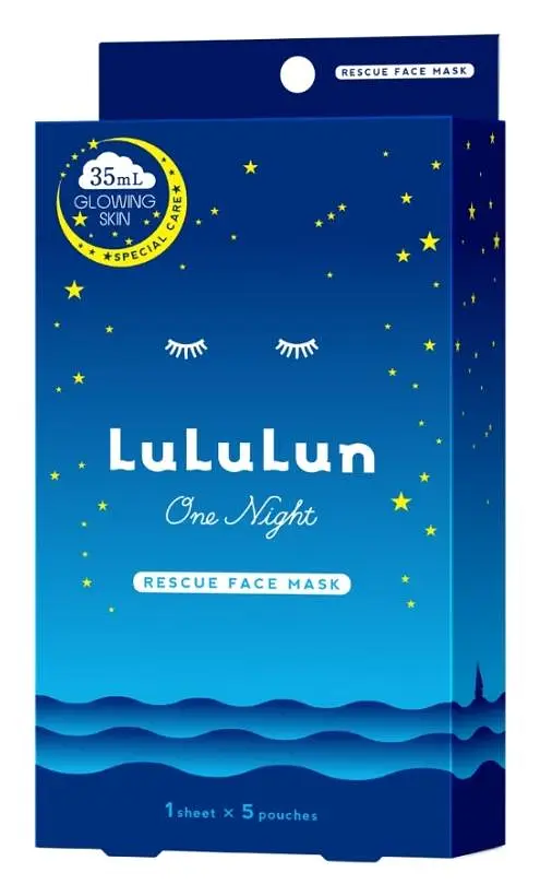 Lululun One Night Facial Mask Blue (Glowing Skin)