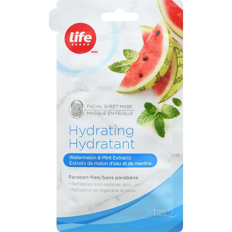 Life Facial Sheet Mask Watermelon & Mint Extracts
