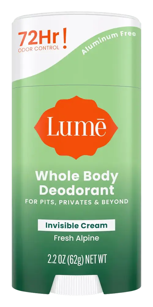 Lume Whole Body Deodorant Invisible Cream Stick Fresh Alpine