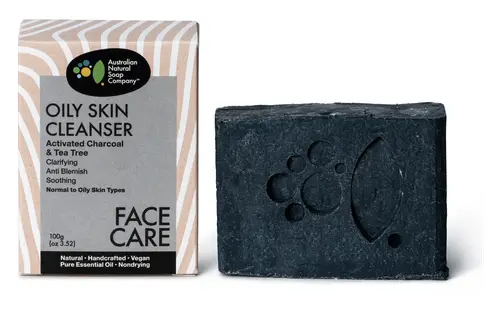 The Australian Natural Soap Company Oily Skin Cleanser Activated Charcoal & Tea Tree
