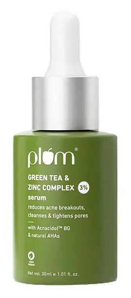 Plum Goodness 3% Zinc Complex Face Serum With Green Tea