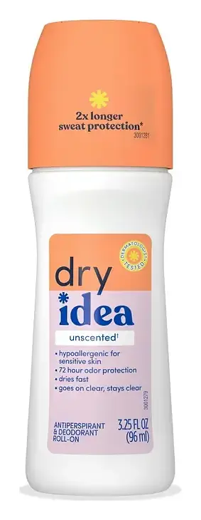 Dry Idea Deodorant & Antiperspirant Roll-On Unscented