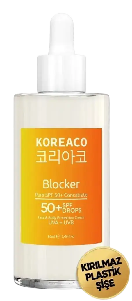 Koreaco Blocker 100% Pure SPF 50+ Water Resistant High UVB+UVA Protection 50ml Sun Serum