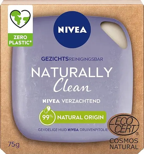 Nivea Naturally Clean Face Cleasing Bar Softening