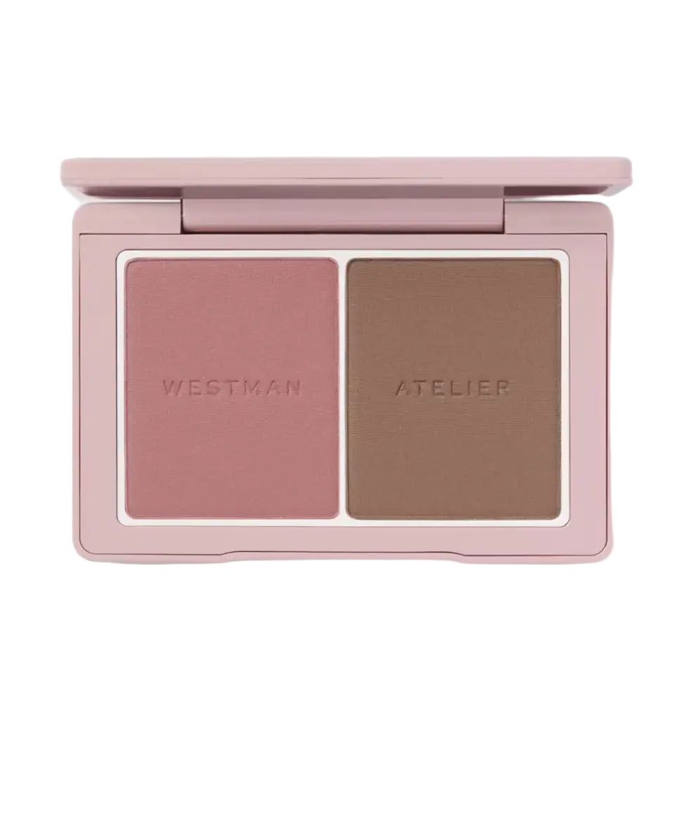 Westman Atelier Baby Cheeks + Face Trace Sculpting Powder Duo Petal / Biscuit