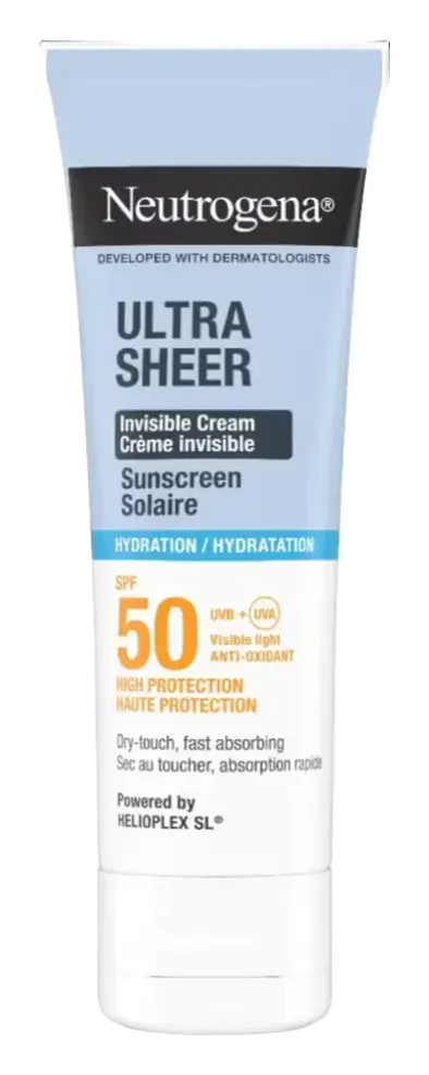 Neutrogena Ultra Sheer Invisible Cream Sunscreen Hydration SPF 50