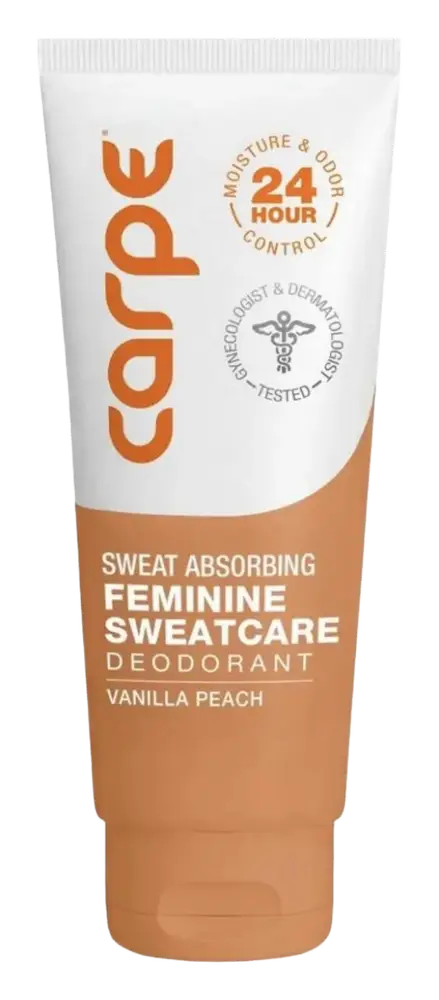 Carpe Sweat Absorbing Feminine Sweatcare Deodorant Vanilla Peach