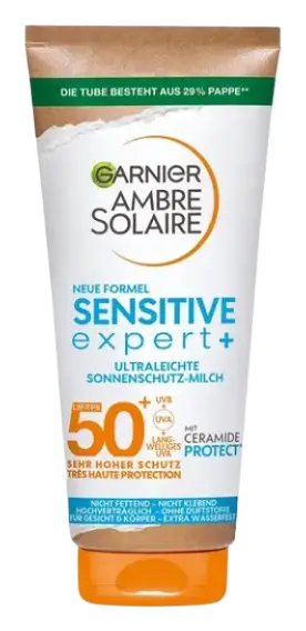 Garnier Ambre Solaire Sensitive Expert Ultraleichte Sonnenschutz-Milch SPF 50+
