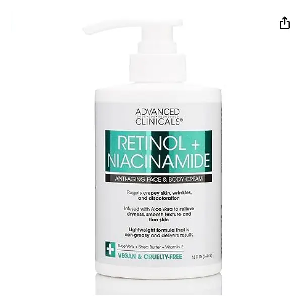 Advanced Clinicals Retinol + Niacinamide Body Lotion