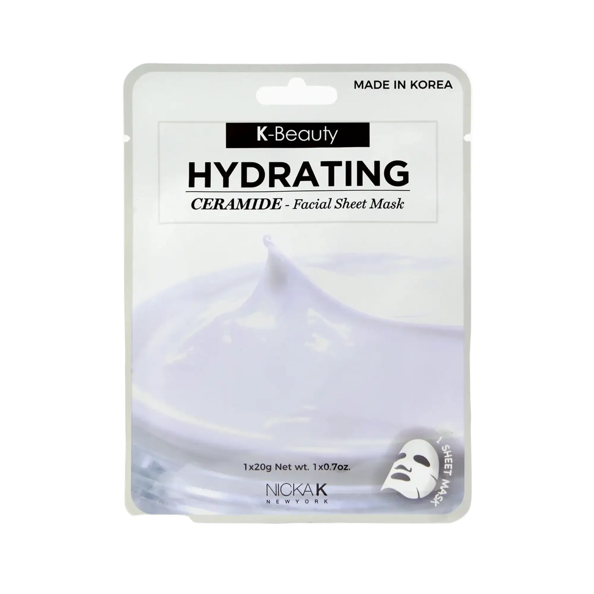 Nicka K New York K-Beauty Facial Sheet Mask Hydrating Ceramide