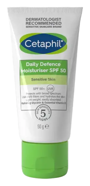 Cetaphil Daily Defence Face Moisturiser With SPF 50+ UK