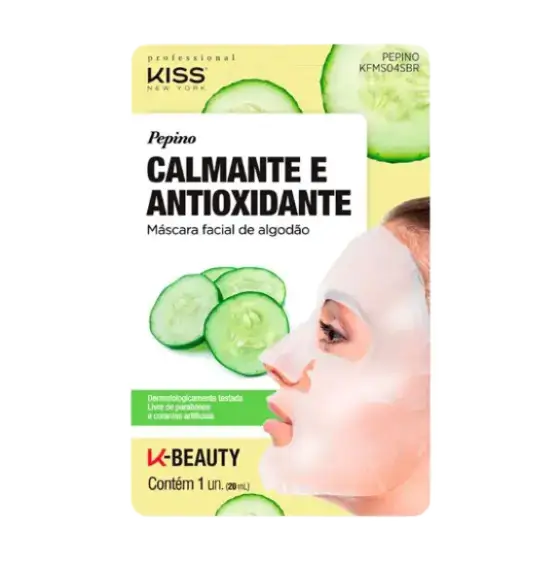 Kiss Máscara Facial De Algodão Pepino