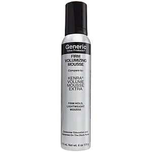 Generic Value Products Firm Volumizing Mousse Compare To Kenra Extra Volumizing Mousse Spray