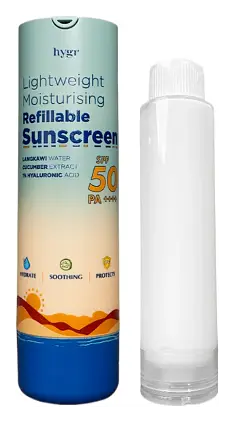 Hygr Lightweight Moisturising Refillable Sunscreen SPF 50
