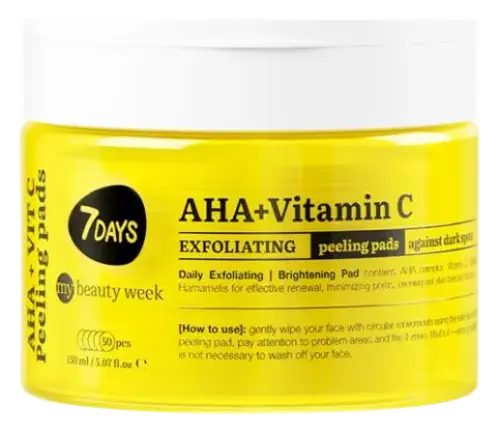 7 Days AHA+Vitamin C Exfoliating Peeling Pads