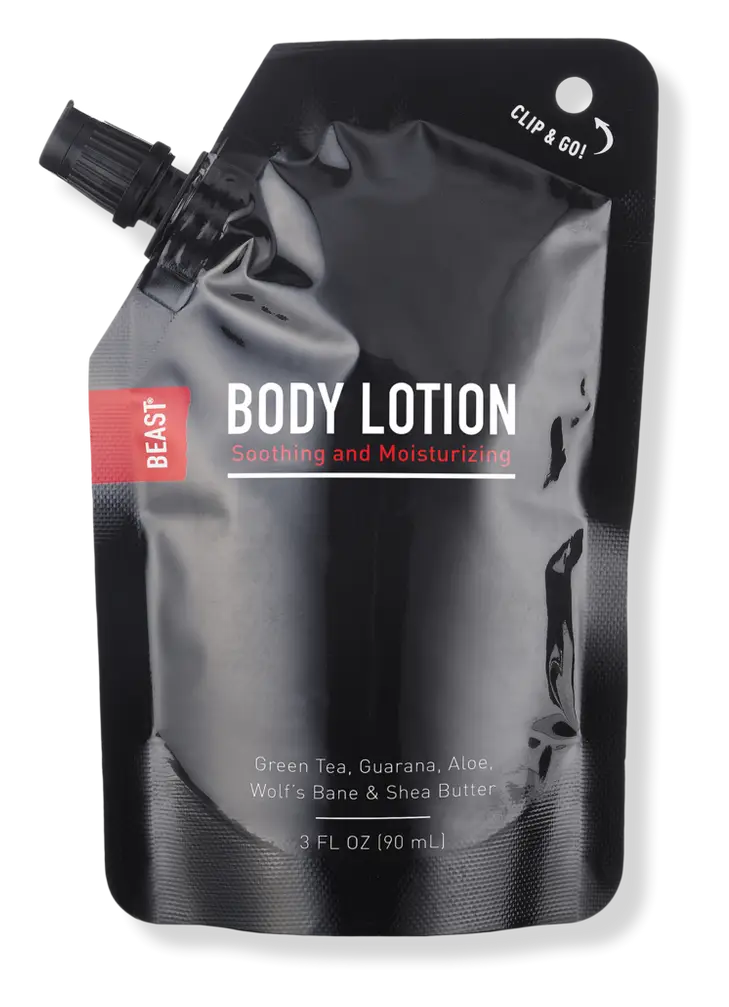 Beast Travel Size Body Lotion Pouch
