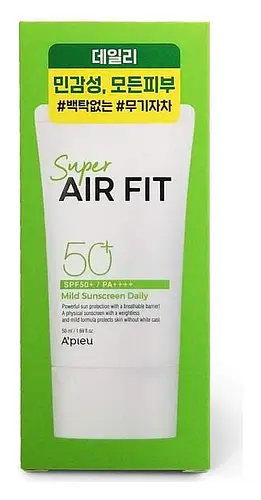 A'Pieu Super Air Fit Mild Sunscreen Daily SPF 50+