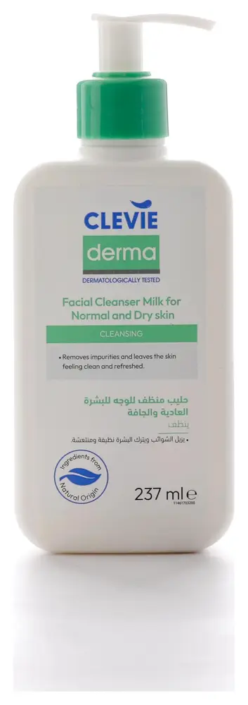 Clevie Derma Facial Cleanser Milk For Normal And Dry Skin