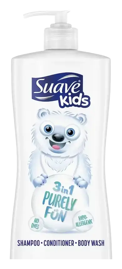 Suave Kids Purely Fun Moisturizing 3-In-1 Shampoo, Conditioner, Body Wash