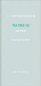 Bring Green Tea Tree Cica Sun Cream Broad Spectrum SPF 50 USA