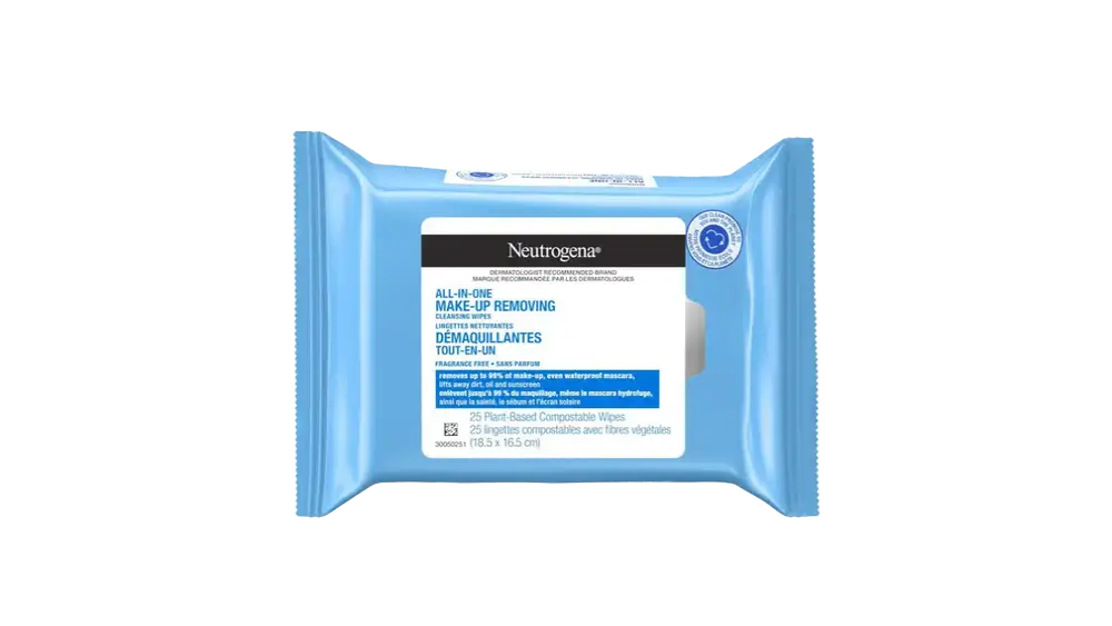 Neutrogena All-In-One Make-Up Removing Cleansing Wipes Canada